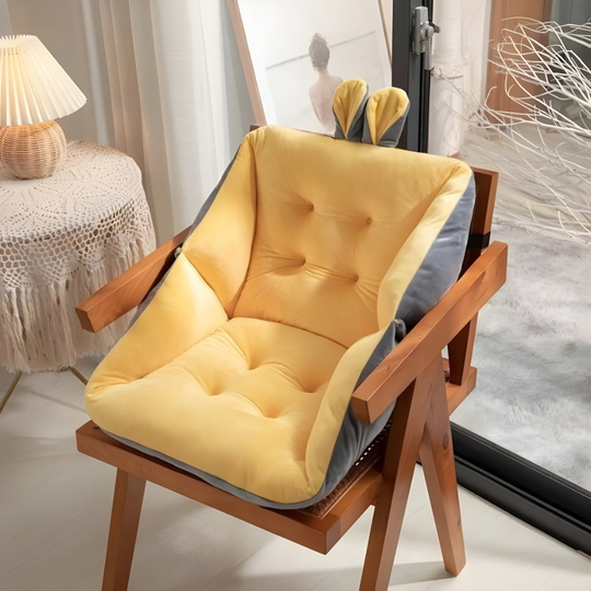 Plush Tufted Lumbar Support Chair Cushion for Home and Office Seating