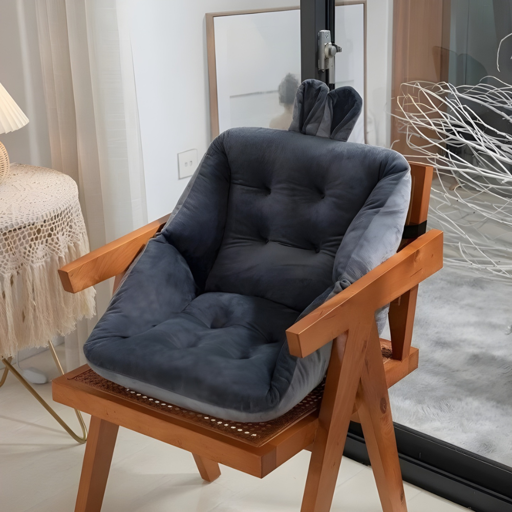 Plush Tufted Lumbar Support Chair Cushion for Home and Office Seating