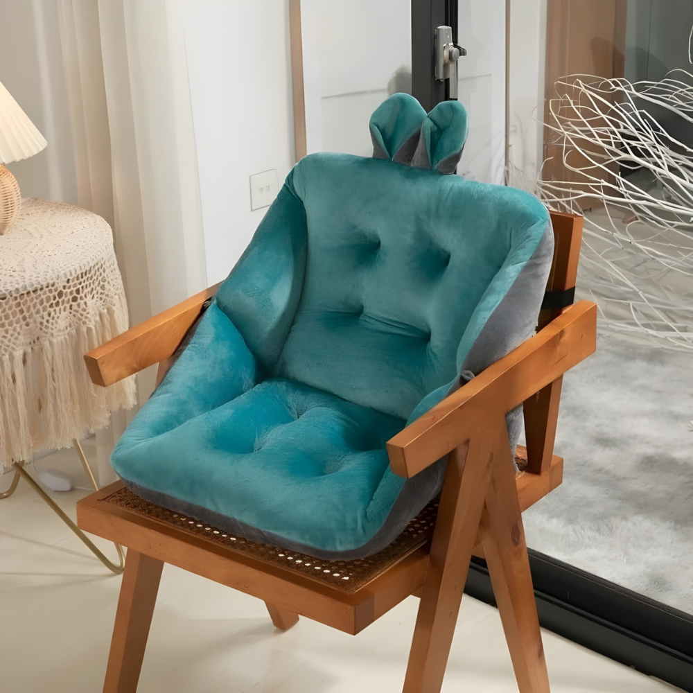 Plush Tufted Lumbar Support Chair Cushion for Home and Office Seating