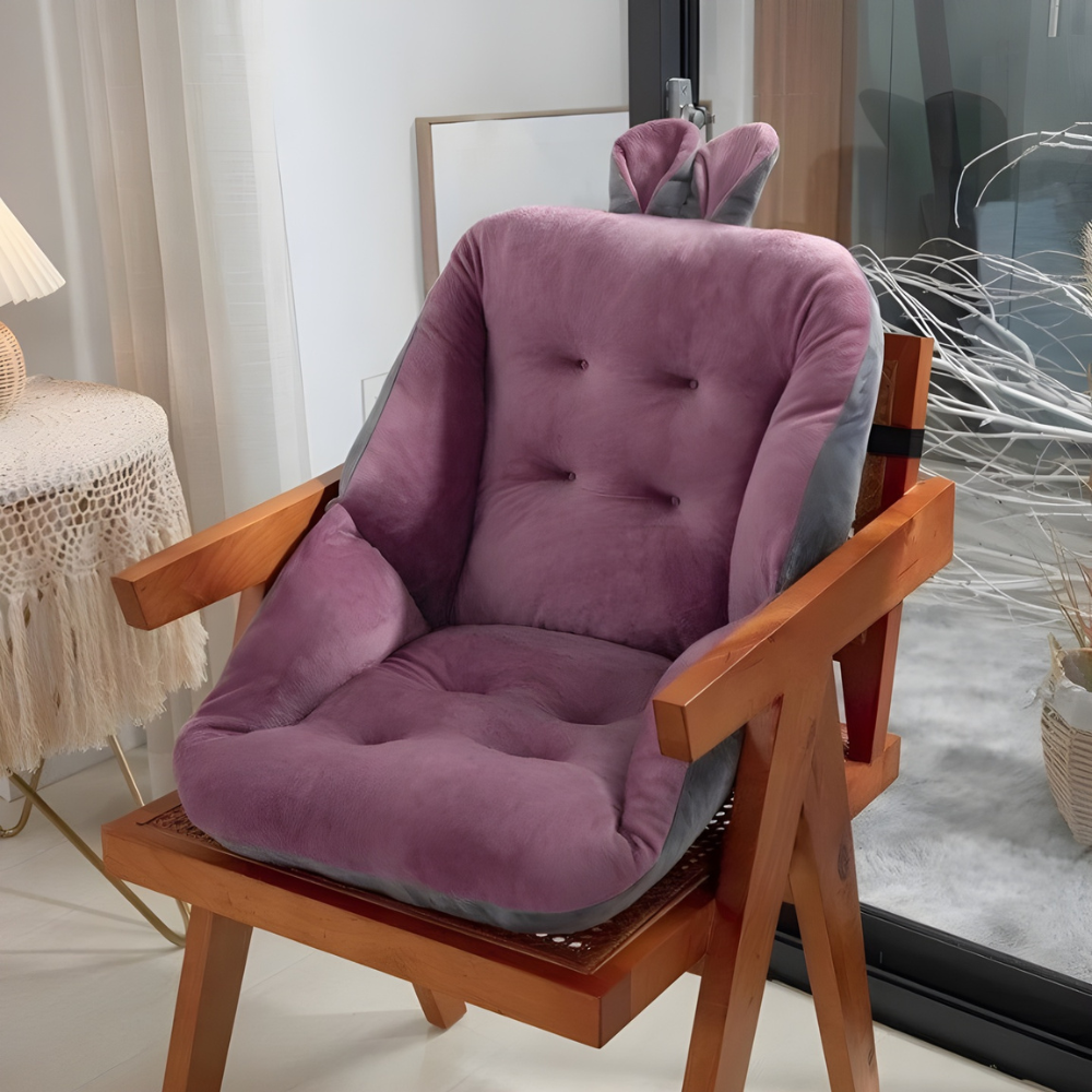 Plush Tufted Lumbar Support Chair Cushion for Home and Office Seating