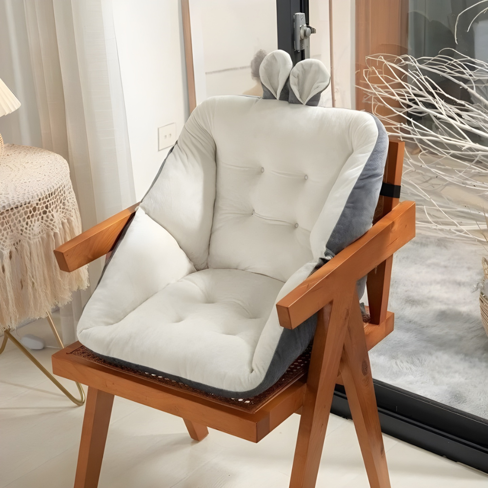 Plush Tufted Lumbar Support Chair Cushion for Home and Office Seating