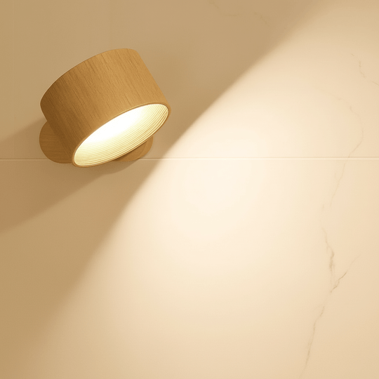 Minimalist Round Rechargeable LED Wall Lamp for Bedside and Hallway