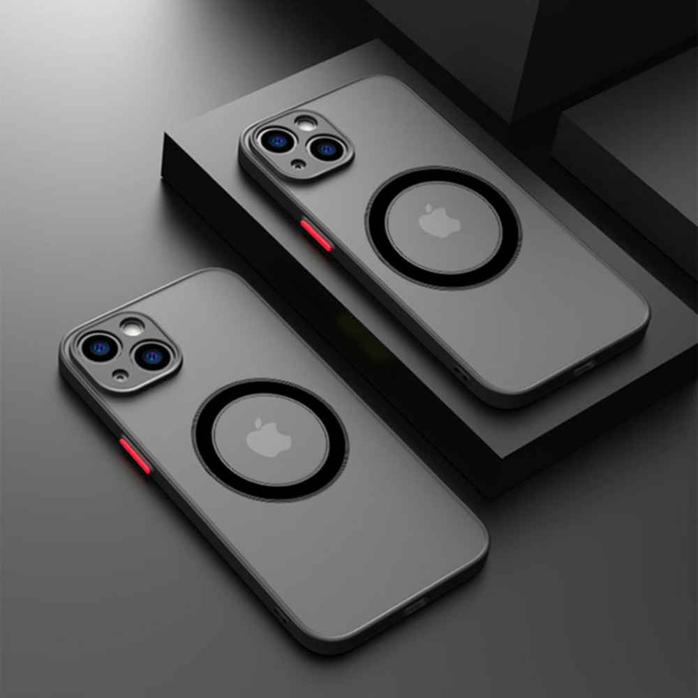 Black matte magnetic iPhone case