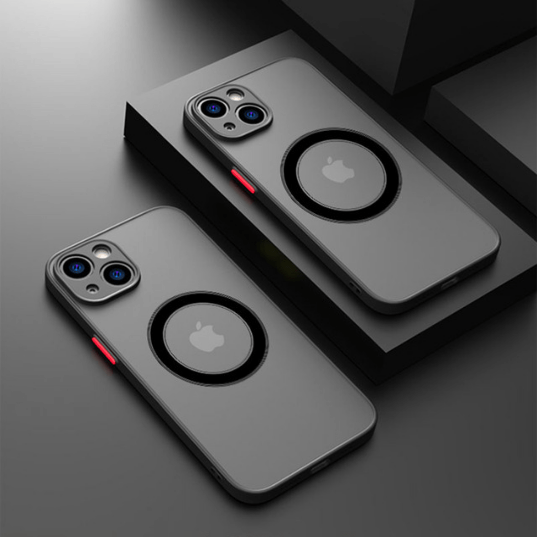 Black matte magnetic iPhone case