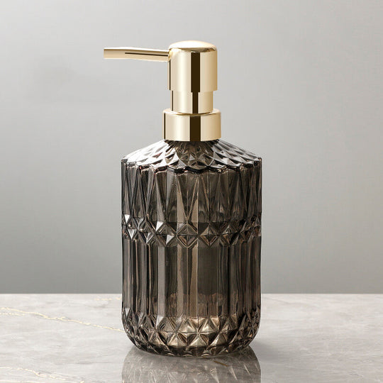 Opaque black glass soap dispenser