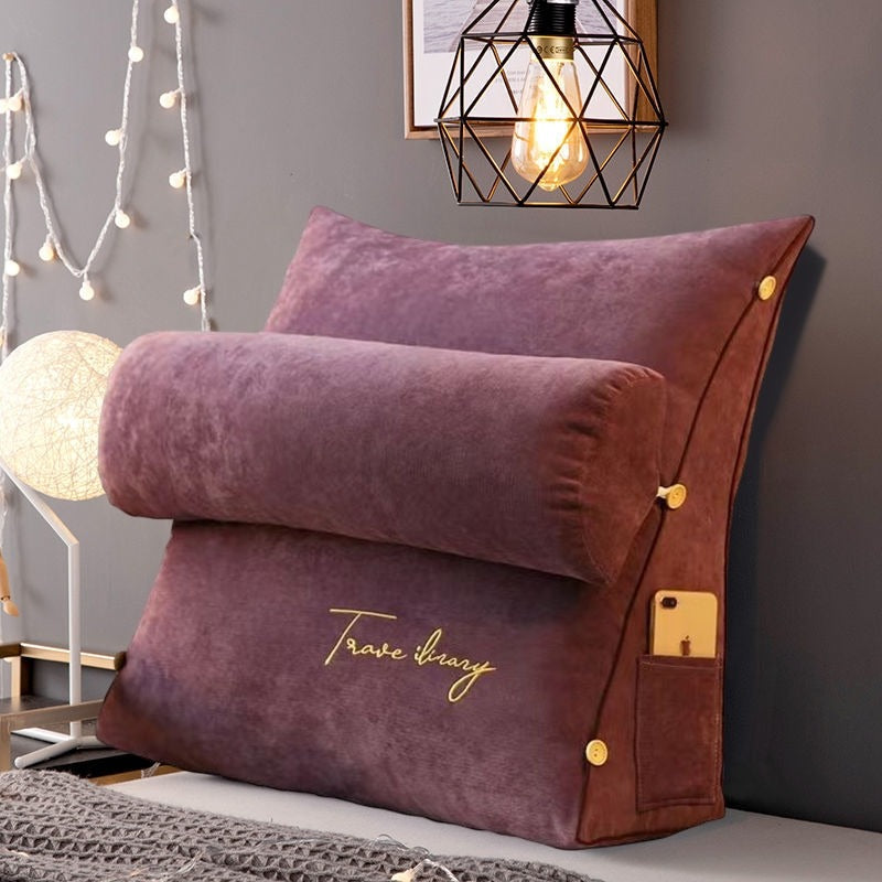 Ergonomic Triangle Back Support Pillow for Reading and Bed Rest