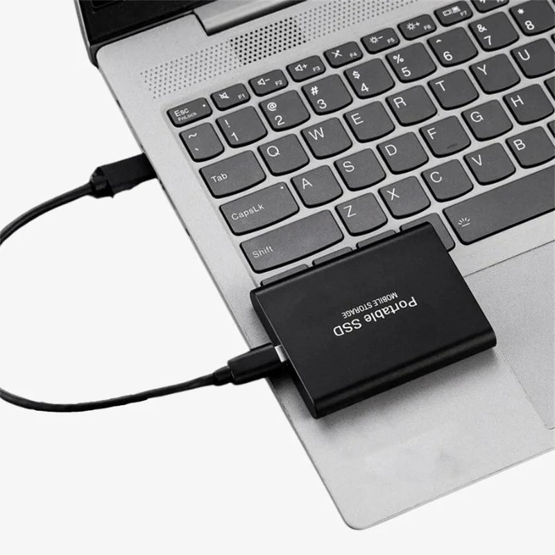 Compact High-Speed External SSD with USB 3.2 for Laptops and Consoles