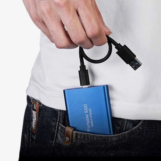 Compact High-Speed External SSD with USB 3.2 for Laptops and Consoles