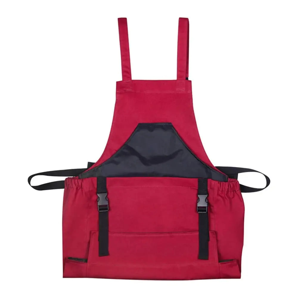 Crossback Oxford Gardening and Harvest Apron with Quick Empty Pocket for Garden and Yard