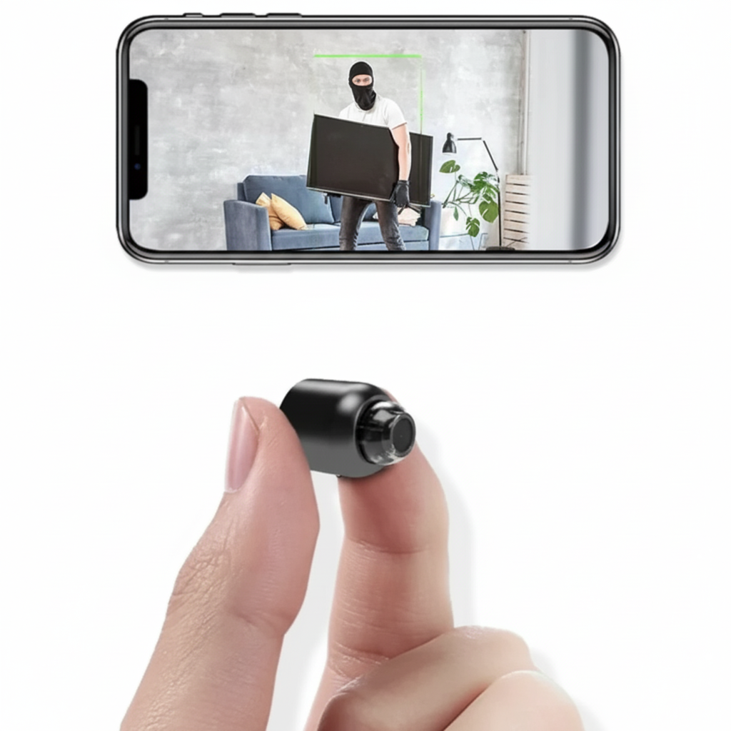 Mini Hidden WiFi Security Camera with Night Vision for Home and Office