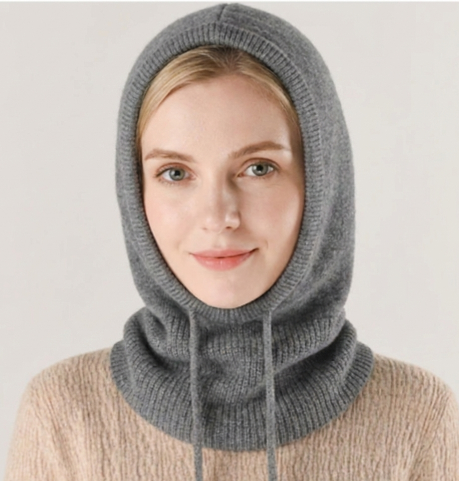 Cozy Knit Hooded Balaclava Snood for Winter and Cold Weather