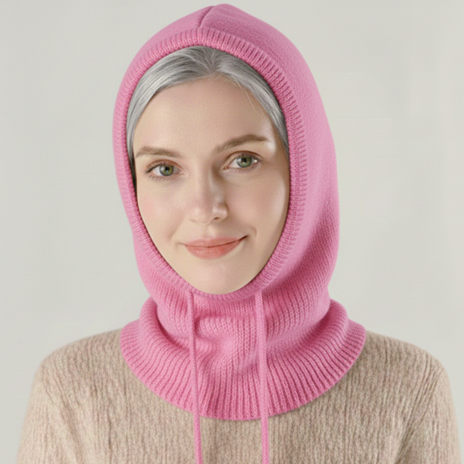 Cozy Knit Hooded Balaclava Snood for Winter and Cold Weather
