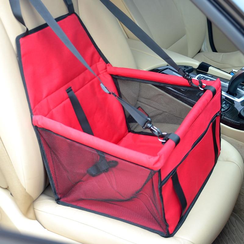 Foldable Padded Pet Car Booster Seat with Safety Harness for Dogs