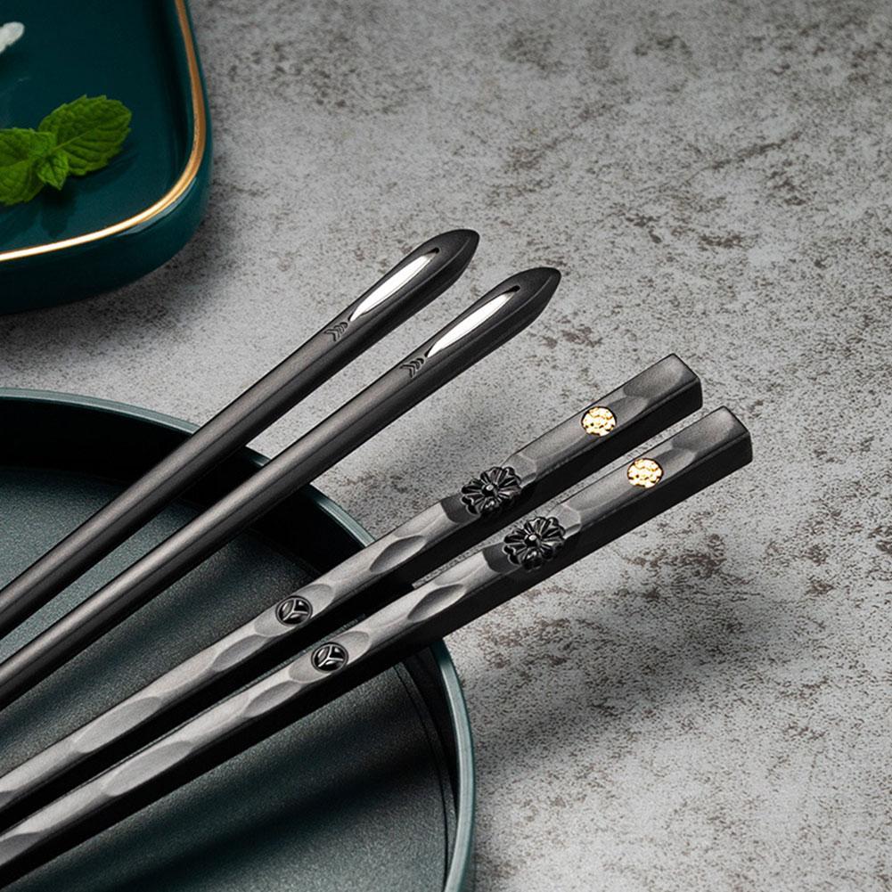 Black chopsticks detail