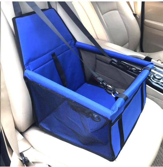 Foldable Padded Pet Car Booster Seat with Safety Harness for Dogs