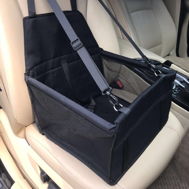 Foldable Padded Pet Car Booster Seat with Safety Harness for Dogs