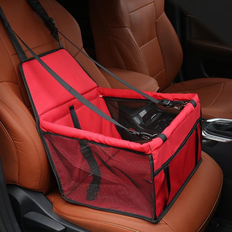 Foldable Padded Pet Car Booster Seat with Safety Harness for Dogs