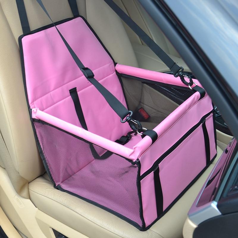 Foldable Padded Pet Car Booster Seat with Safety Harness for Dogs