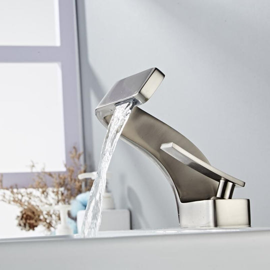 Sleek Curved Waterfall Bathroom Faucet for Modern Vanity Sinks