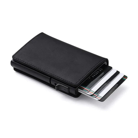 Slim AirTag card wallet side view