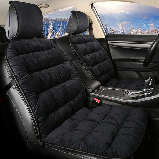 Cozy Plush Velvet Car Seat Cushion for Winter Driving Comfort