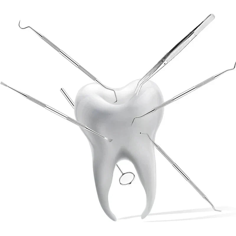 Stainless Steel Dental Pick and Tartar Scraper Set for Precision Oral Cleaning