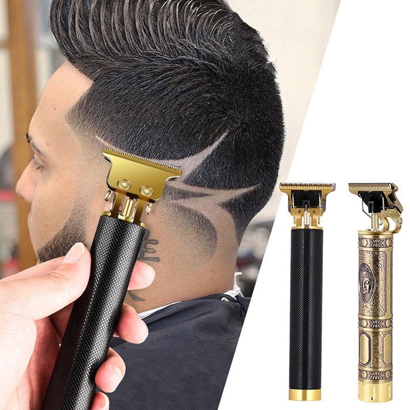 Cordless Zero-Gap Metal Hair Trimmer for Precision Edging and Lineups