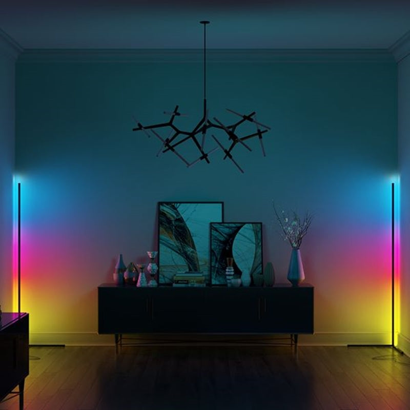 Corner floor lamps RGB color lifestyle