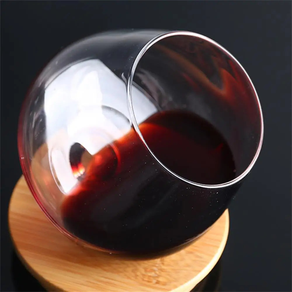 Tilted Crystal Whiskey and Wine Glass Cocktail Drinking Cup