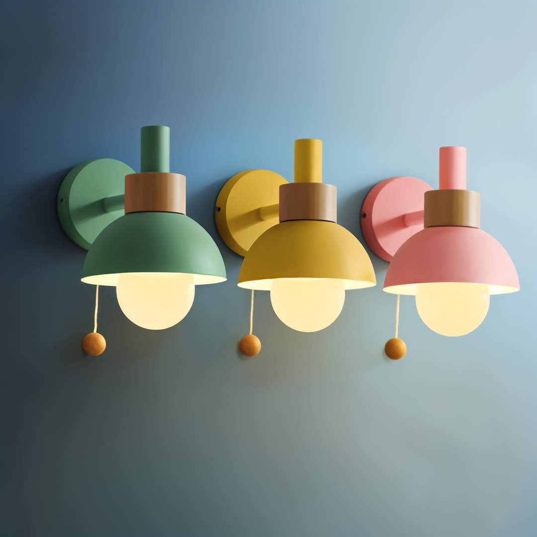 Pastel Pop Dome Wall Lamp for Bedroom and Living Room