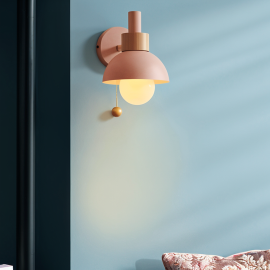 Pastel Pop Dome Wall Lamp for Bedroom and Living Room