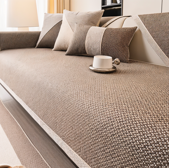 Non-Slip Woven Sofa Cover and Couch Slipcover for Living Room