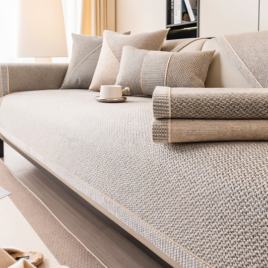 Non-Slip Woven Sofa Cover and Couch Slipcover for Living Room