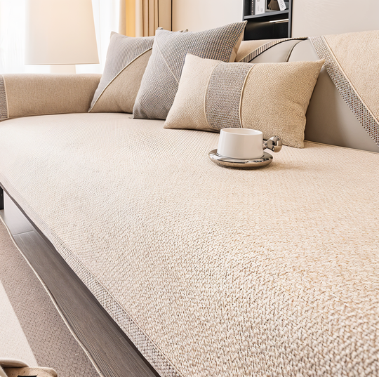 Non-Slip Woven Sofa Cover and Couch Slipcover for Living Room