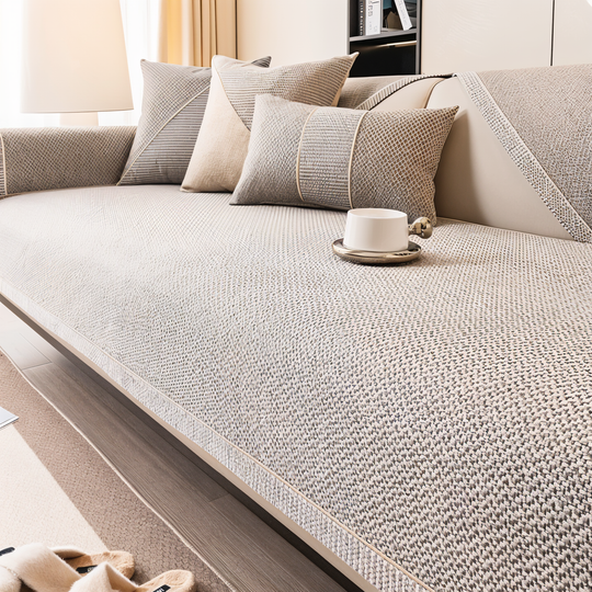 Non-Slip Woven Sofa Cover and Couch Slipcover for Living Room