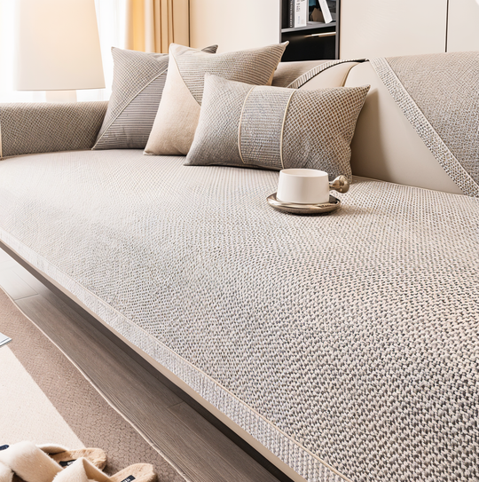 Non-Slip Woven Sofa Cover and Couch Slipcover for Living Room