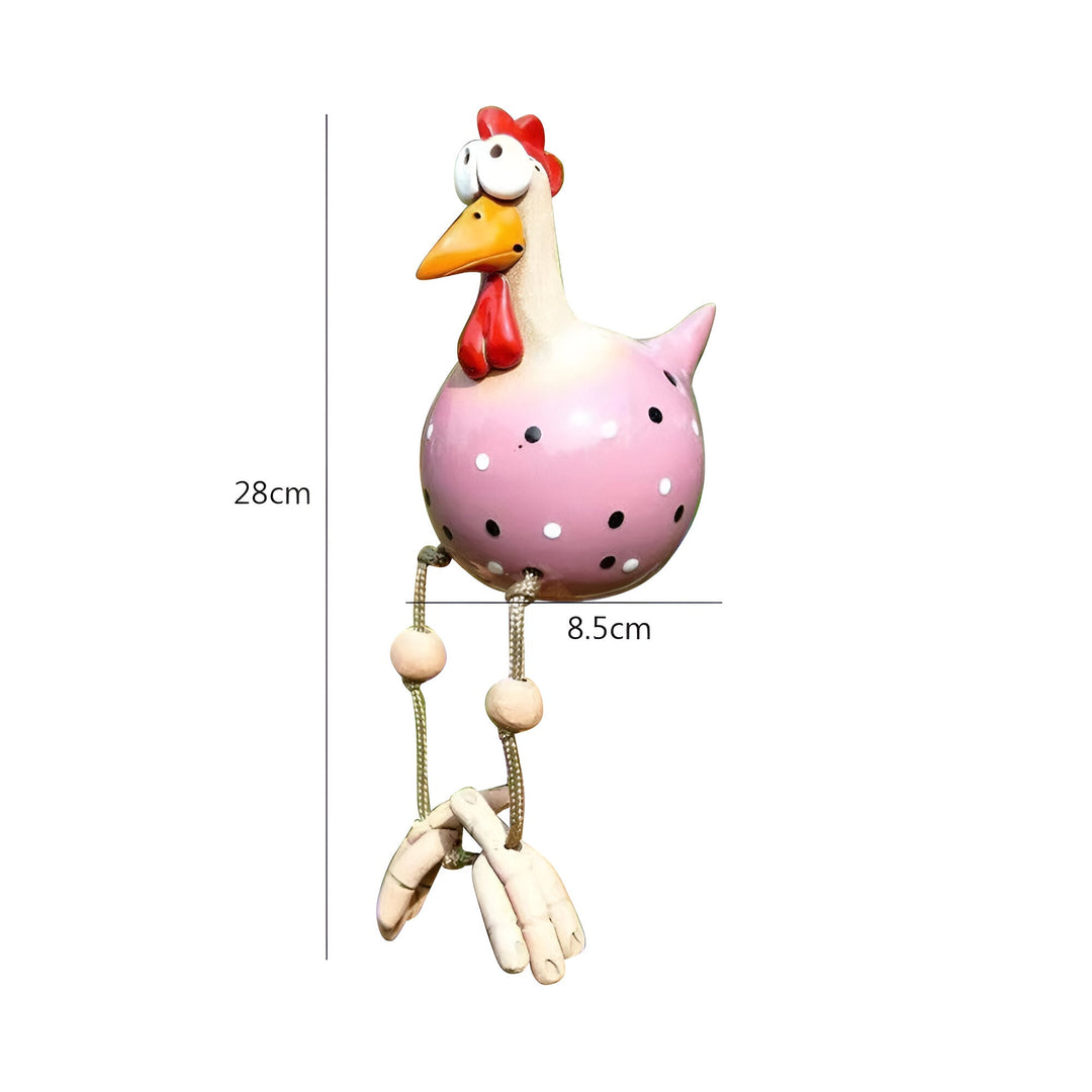 Whimsical Resin Chicken Statue for Outdoor Garden Decor