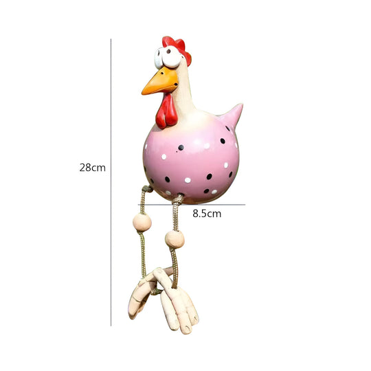 Whimsical Resin Chicken Statue for Outdoor Garden Decor