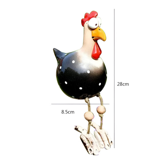 Whimsical Resin Chicken Statue for Outdoor Garden Decor