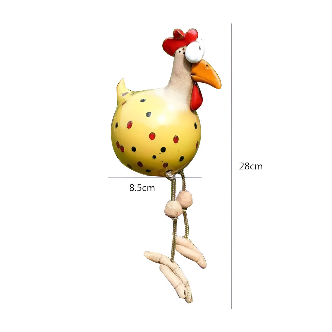 Whimsical Resin Chicken Statue for Outdoor Garden Decor