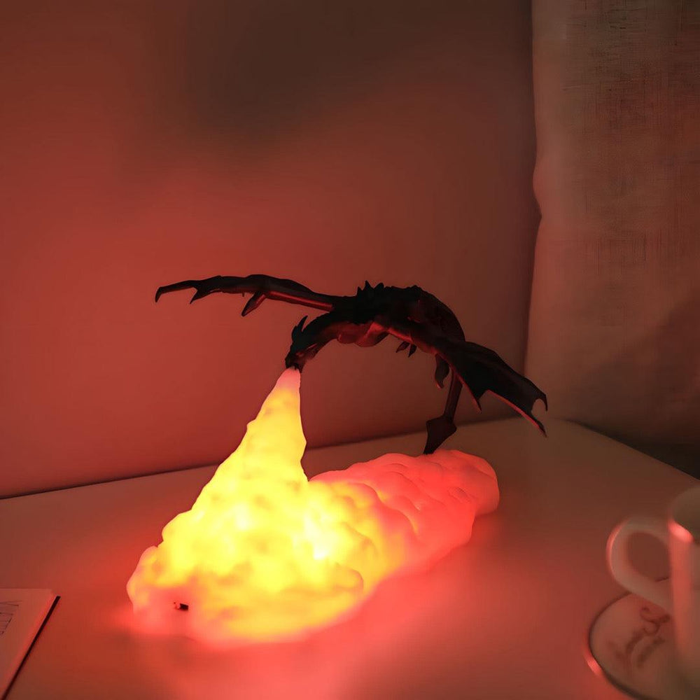 Dragon LED Table Lamp glowing
