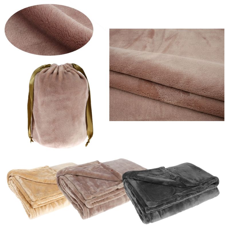 Soft flannel texture of heated throw blanket