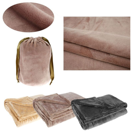 Soft flannel texture of heated throw blanket
