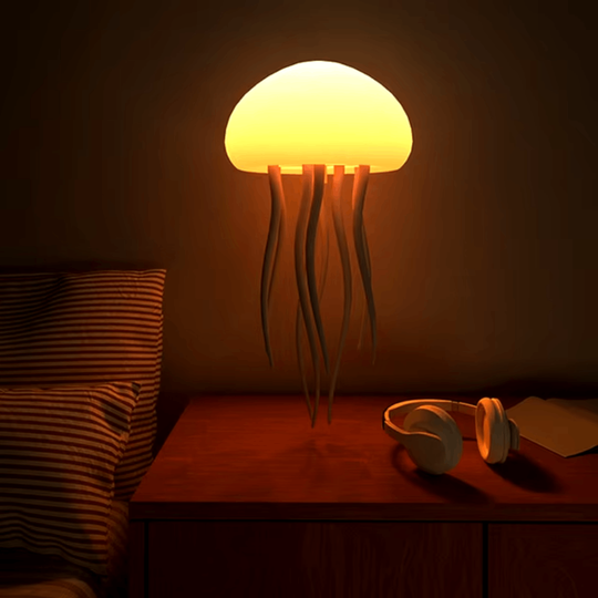 Color Changing RGB Jellyfish LED Mood Lamp with Voice Activation