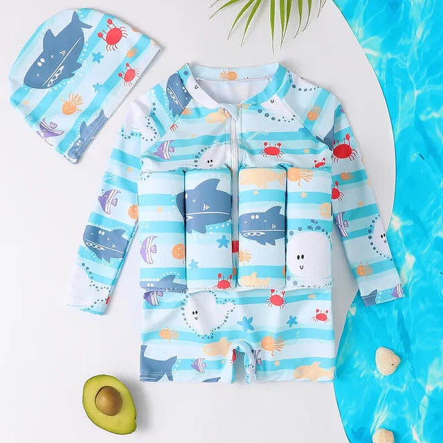 Adjustable Buoyancy Swim Float Vest Suit for Toddlers and Kids