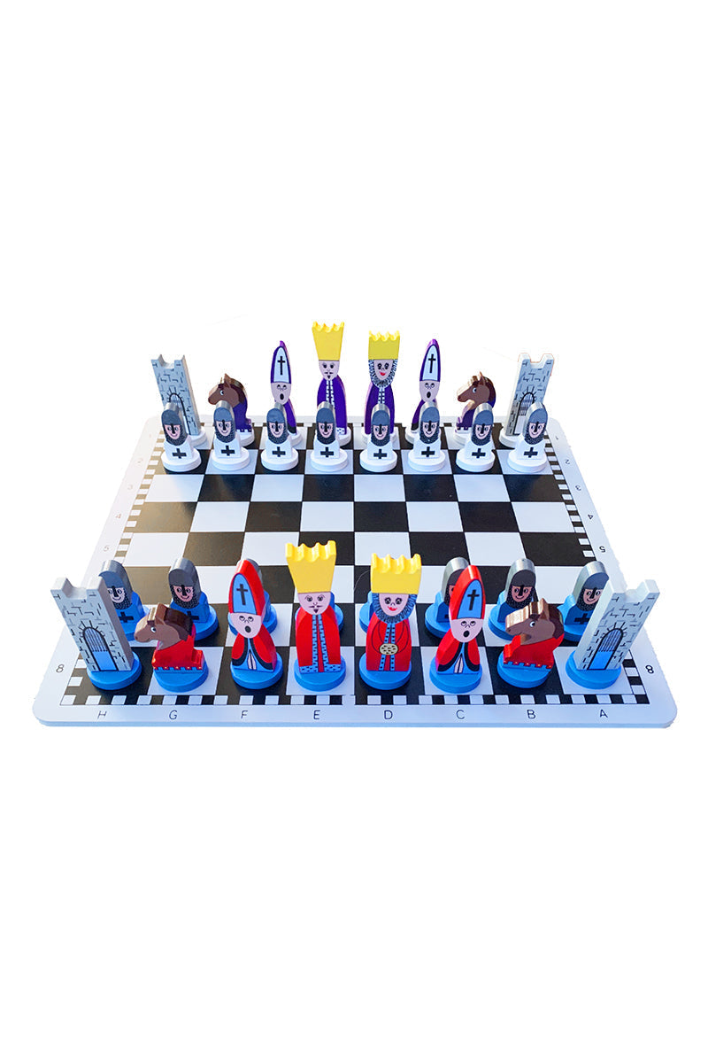 Wooden Chess Set for Kids with Educational Strategy Play