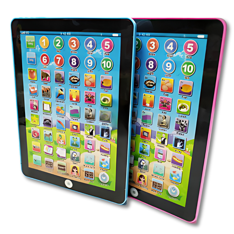 Blue kids learning tablet