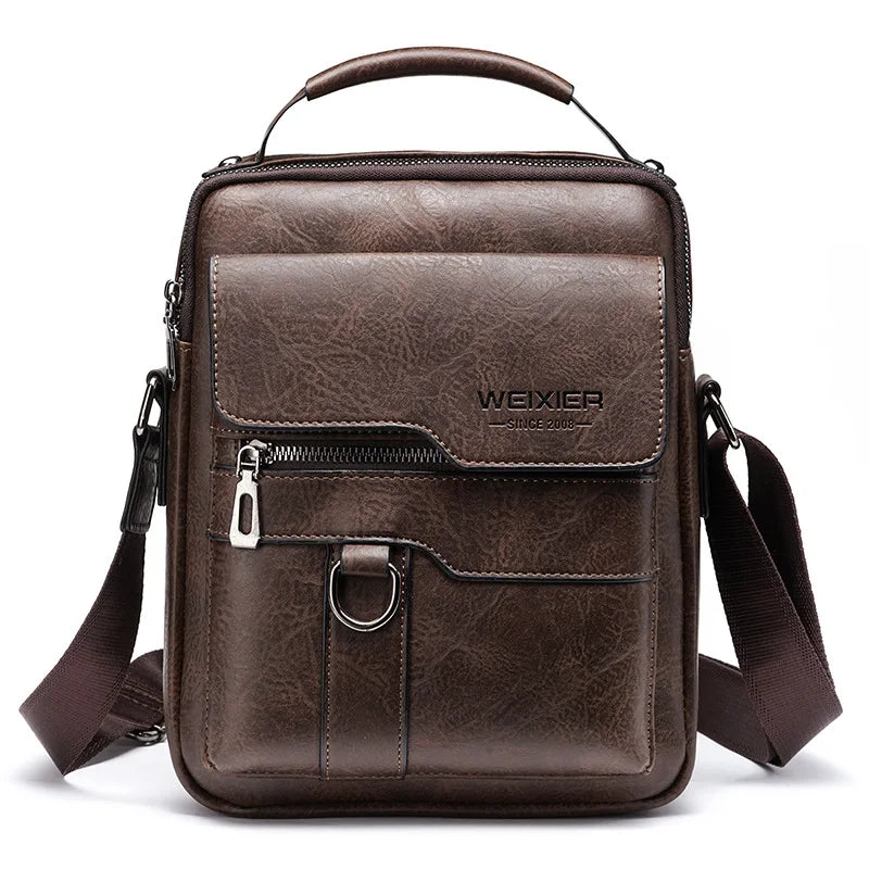 Genuine leather shoulder bag front