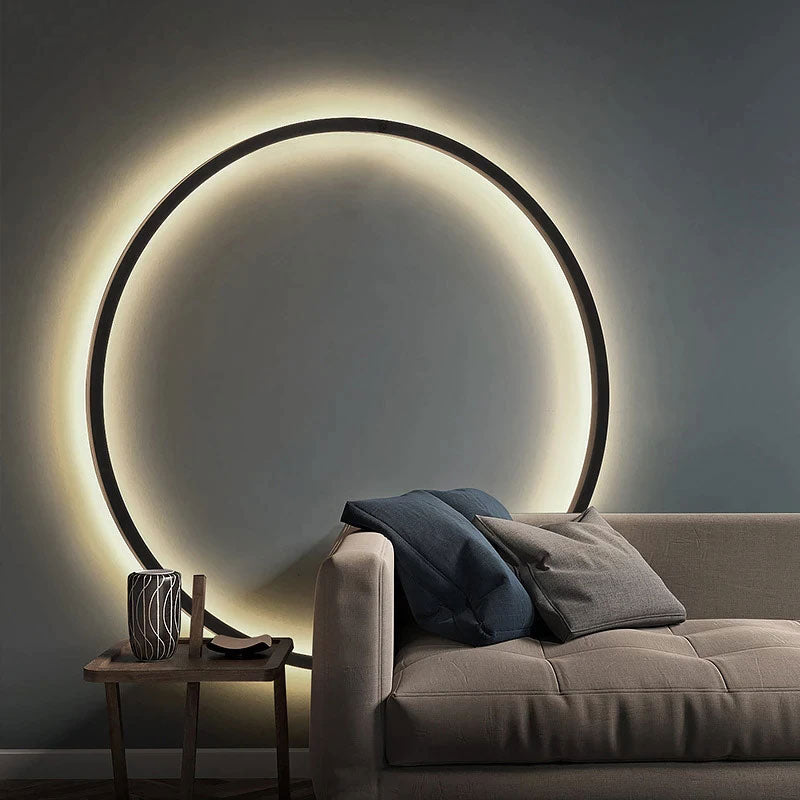 Minimalist Halo Ring LED Wall Light for Cozy Indoor Ambiance