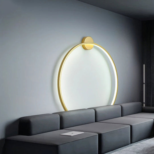 Minimalist Halo Ring LED Wall Light for Cozy Indoor Ambiance